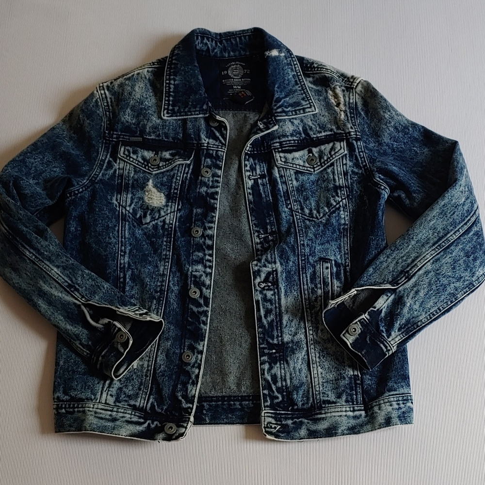 Blue Denim Distressed Jacket